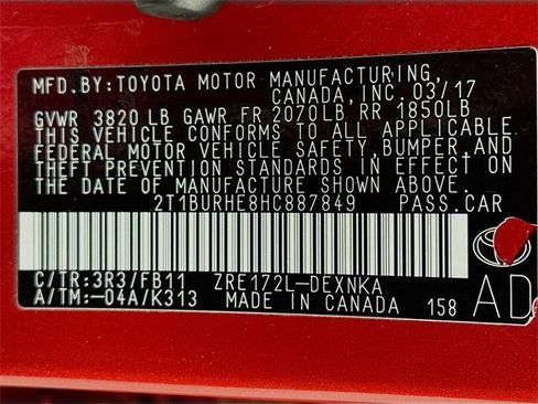 Certified 2017 Toyota Corolla LE image 16