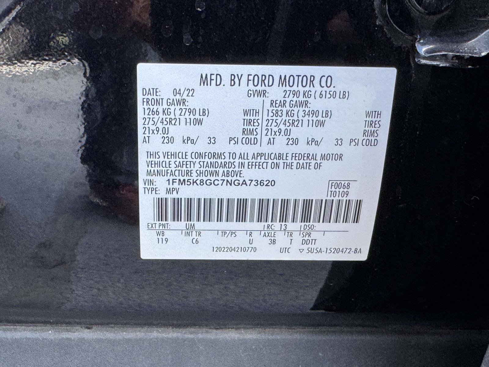 Certified 2022 Ford Explorer ST w/ Equipment Group 401A AWD/4WD image 36