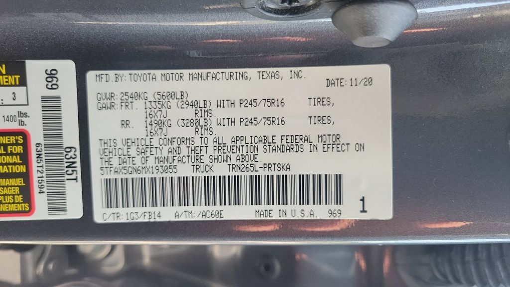 Certified 2021 Toyota Tacoma SR w/ SR Convenience Package RWD image 23