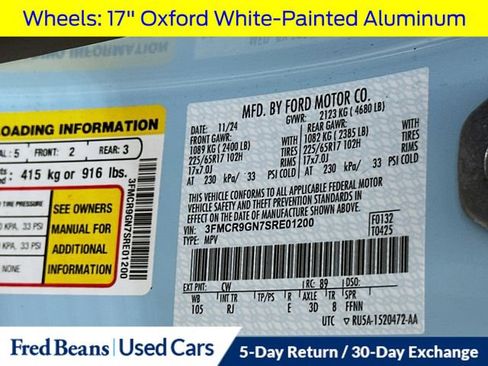 Used 2025 Ford Bronco Sport Heritage w/ Convenience Package AWD/4WD image 36