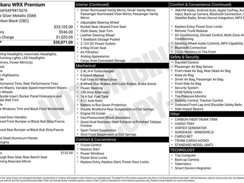 Used 2023 Subaru WRX Premium image 45
