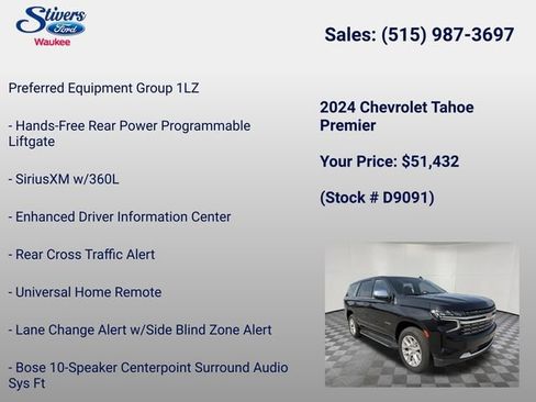 Used 2024 Chevrolet Tahoe Premier AWD/4WD image 28