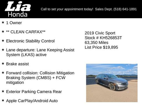 Used 2019 Honda Civic Sport image 6