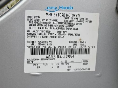 Used 2018 Ford EcoSport SE w/ SE Convenience Package FWD image 18