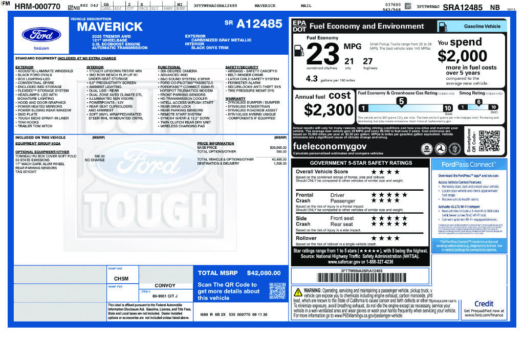Used 2025 Ford Maverick Tremor AWD/4WD image 29