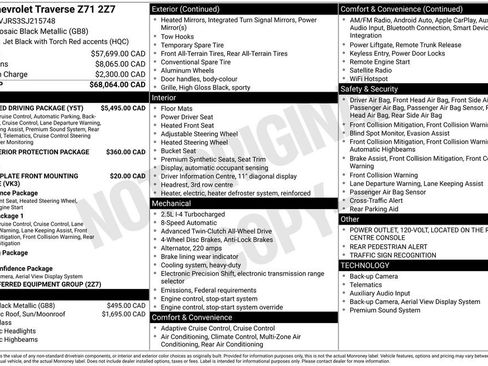 Used 2025 Chevrolet Traverse Z71 w/ Enhanced Driving Package AWD/4WD image 12