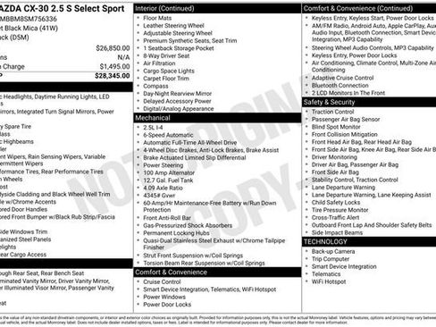 Used 2025 MAZDA CX-30 AWD 2.5 S w/ Select Sport Pkg image 11