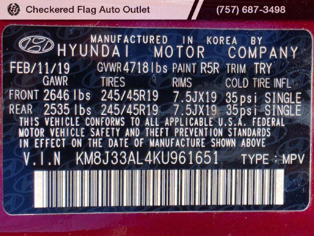 Used 2019 Hyundai Tucson Night FWD image 21