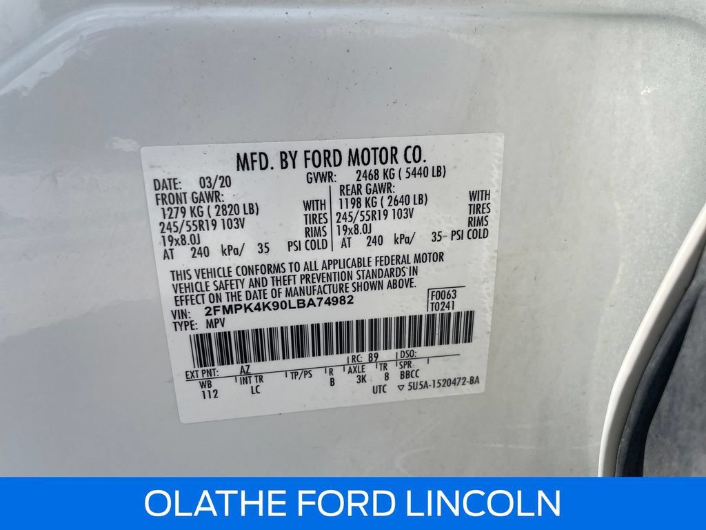Certified 2020 Ford Edge Titanium AWD/4WD image 23