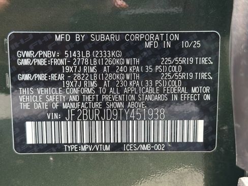 Used 2026 Subaru Outback Touring XT AWD/4WD image 54