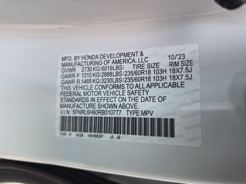 Certified 2024 Honda Odyssey EX-L image 36