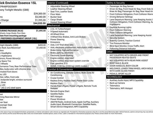 Used 2023 Buick Envision Essence w/ Sport Touring Package AWD/4WD image 31