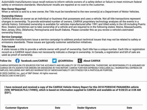 Used 2018 Porsche Panamera 4 w/ Premium Package Plus image 36