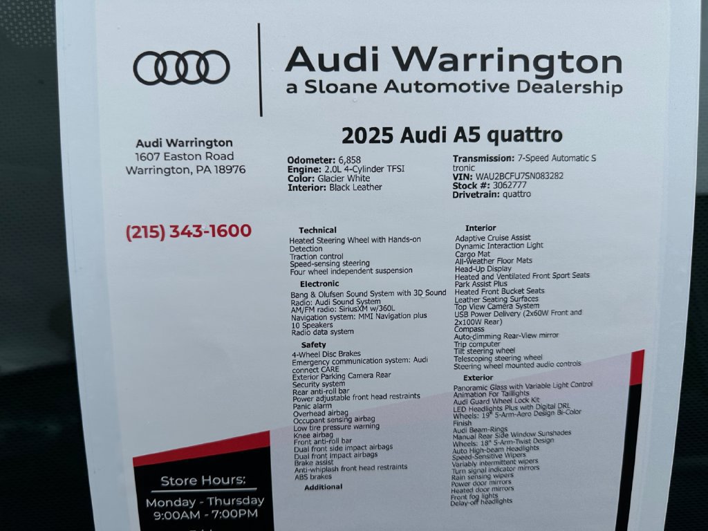 Certified 2025 Audi A5 Premium Plus w/ Premium Plus AWD/4WD image 34