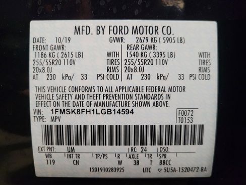 Used 2020 Ford Explorer Limited w/ Class III Trailer Tow Package AWD/4WD image 33