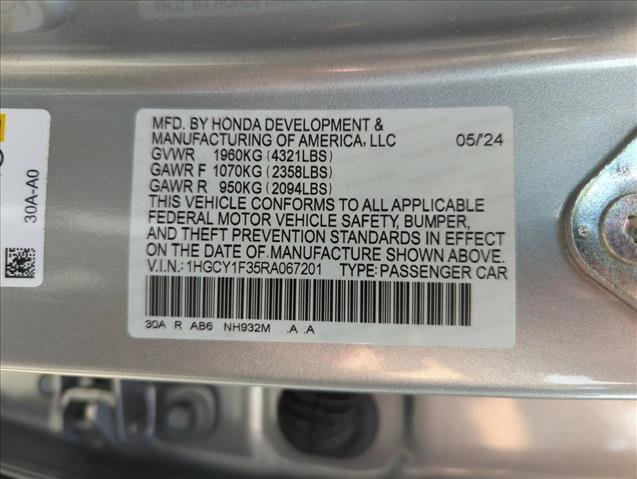 Certified 2024 Honda Accord EX image 15