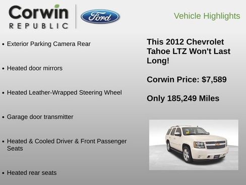Used 2012 Chevrolet Tahoe LTZ image 12