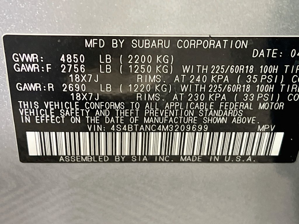 Used 2021 Subaru Outback Limited w/ Popular Package #2 AWD/4WD image 29