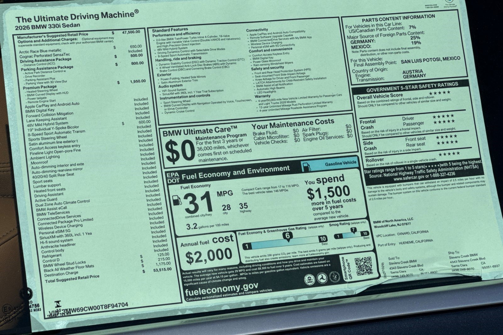 Used 2026 BMW 330i Sedan w/ Premium Package RWD image 29