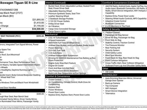 Used 2021 Volkswagen Tiguan SE R-Line w/ 3rd Row Seat Package AWD/4WD image 35