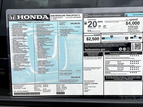 New 2026 Honda Ridgeline TrailSport+ image 19