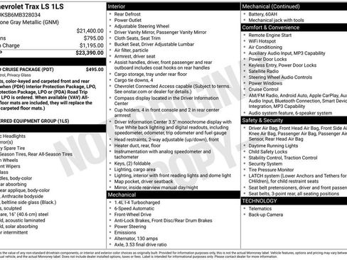 Certified 2021 Chevrolet Trax LS w/ Tint and Cruise Package FWD image 4