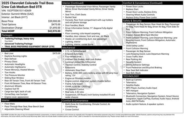 Used 2025 Chevrolet Colorado Trail Boss AWD/4WD image 24