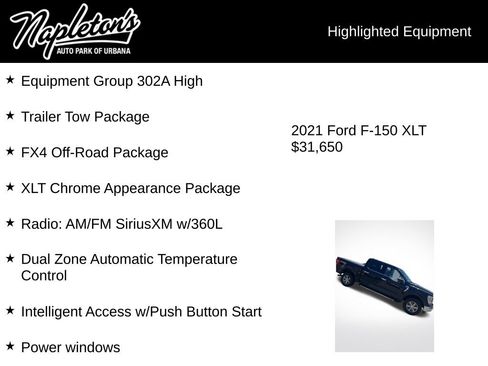 Used 2021 Ford F150 XLT w/ Equipment Group 302A High AWD/4WD image 2