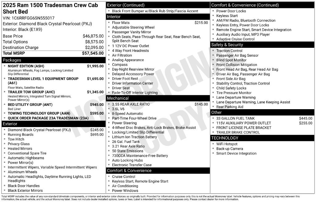 Used 2025 RAM 1500 Tradesman w/ Night Edition AWD/4WD image 6