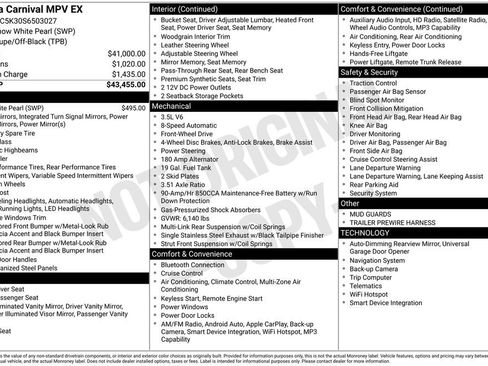 Used 2025 Kia Carnival EX FWD image 5
