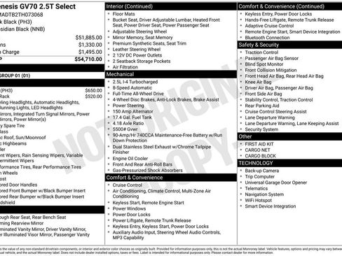 New 2026 Genesis GV70 2.5T Select AWD/4WD image 8