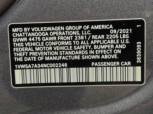Used 2022 Volkswagen Passat 2.0T SE FWD image 33