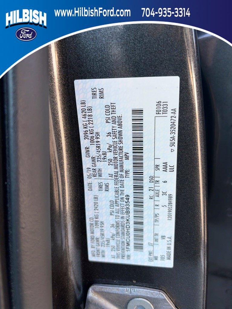 Used 2019 Ford Escape SEL FWD image 1