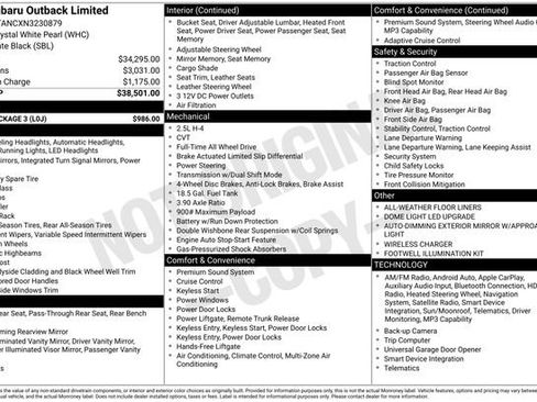 Used 2022 Subaru Outback Limited w/ Tech Package 3 image 33