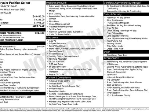 Used 2026 Chrysler Pacifica Select w/ S Appearance Package FWD image 8