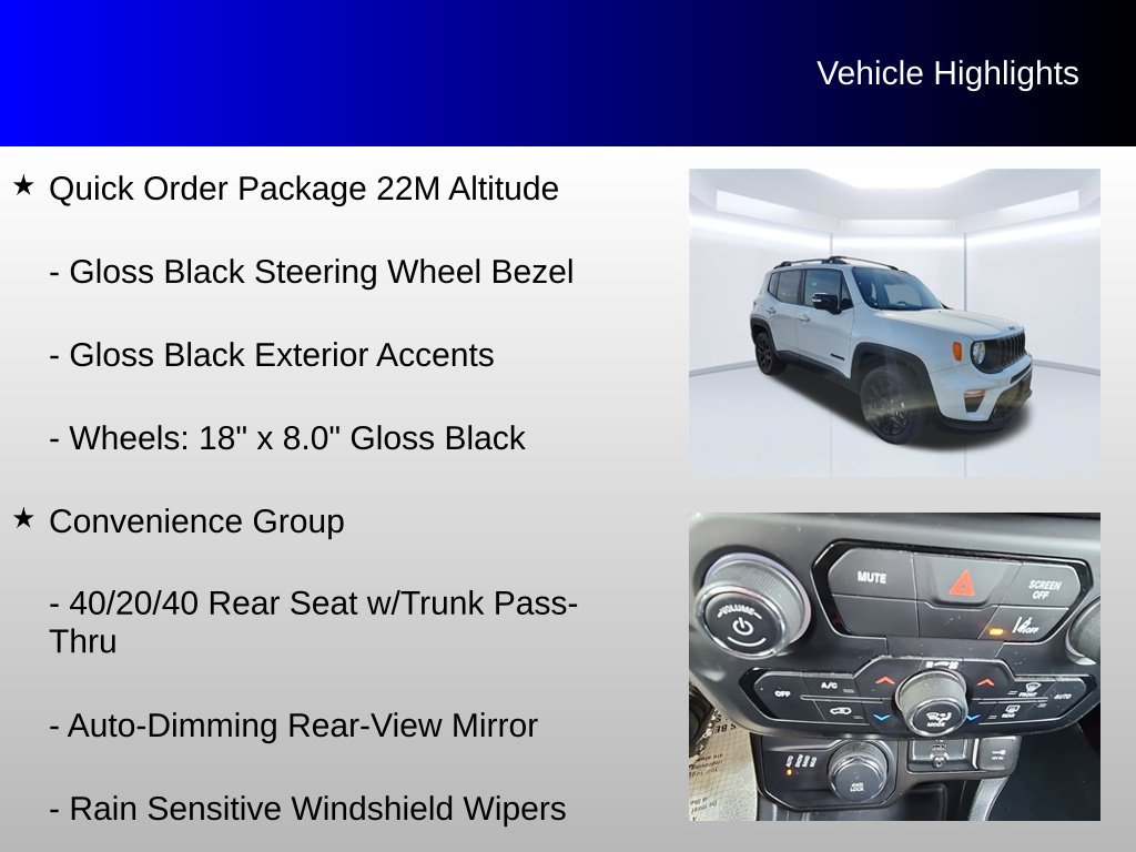 Used 2022 Jeep Renegade Altitude w/ Convenience Group AWD/4WD image 12