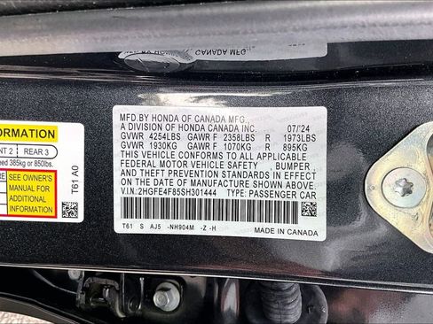 Used 2025 Honda Civic Sport Touring image 16