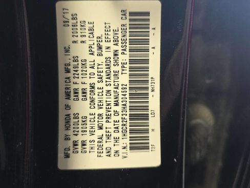 Used 2017 Honda Accord LX image 6