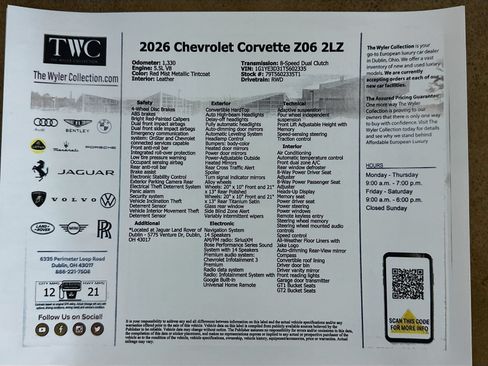 Used 2026 Chevrolet Corvette Z06 w/ Battery Protection Package RWD image 39