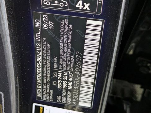 Certified 2023 Mercedes-Benz EQS 580 4MATIC SUV image 25