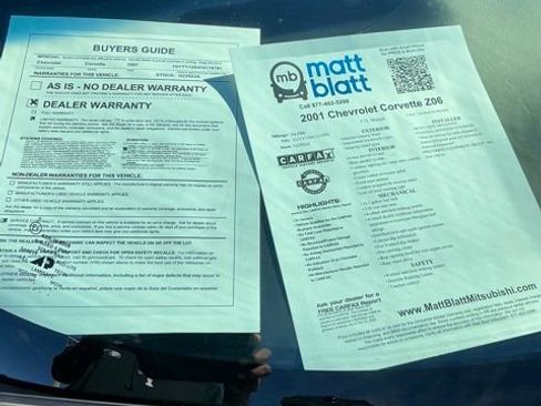 Used 2001 Chevrolet Corvette Z06 w/ Memory Pkg image 5