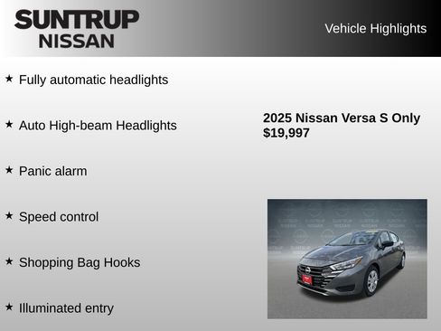Used 2025 Nissan Versa S w/ Trunk Package image 28