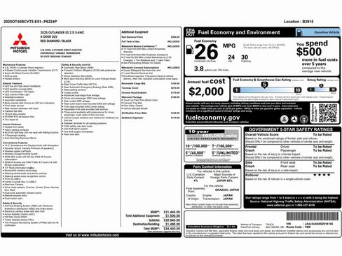 Used 2025 Mitsubishi Outlander ES image 2