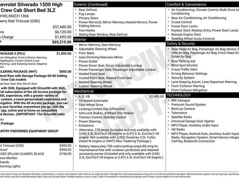 Used 2021 Chevrolet Silverado 1500 High Country w/ Safety Package II AWD/4WD image 6