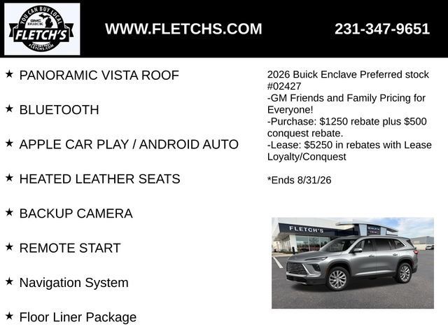 New 2026 Buick Enclave Preferred w/ Power Package AWD/4WD image 2