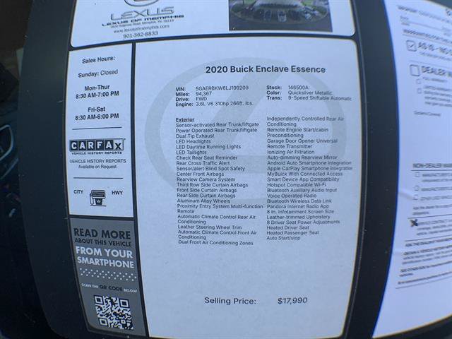 Used 2020 Buick Enclave Essence w/ Sound and Sites Package FWD image 26