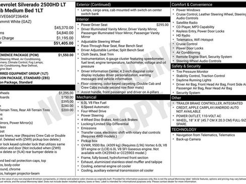 Used 2016 Chevrolet Silverado 2500 LT w/ LT Convenience Package AWD/4WD image 5