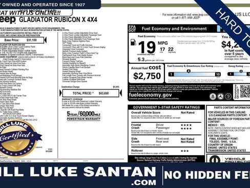 Used 2025 Jeep Gladiator Rubicon AWD/4WD image 1