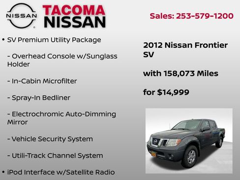 Used 2012 Nissan Frontier SV w/ SV Premium Utility Pkg AWD/4WD image 6