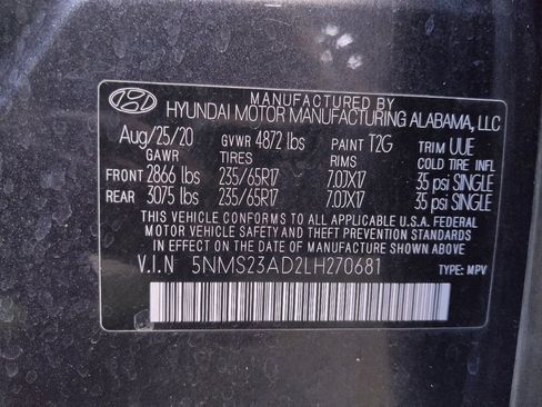 Used 2020 Hyundai Santa Fe SE image 33